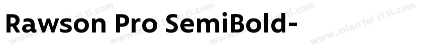 Rawson Pro SemiBold字体转换